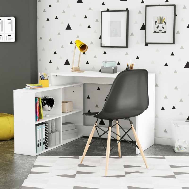 Mesa Escritorio Moderno Con Estanteria Baja Color Blanco_ambiente 3 Mesa Escritorio Moderno Con Estanteria Baja Color Blanco_ambiente 3