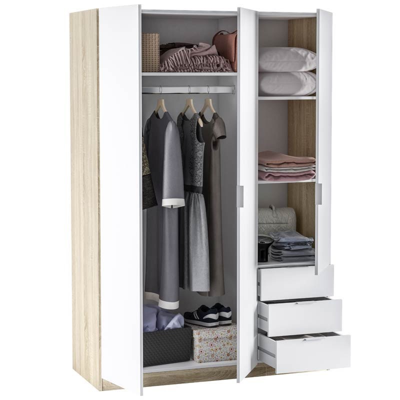 Dormitorio Matrimonio Estilo Nórdico Pack Muebles Alba II 150x190 cm Dormitorio Matrimonio Estilo Nórdico Pack Muebles Alba II 150x190 cm