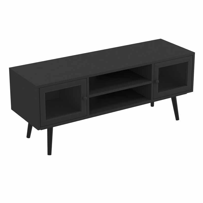 Mobile TV Angolare COSTWAY Con Prese USB E AC - Per TV Fino A 65'', Bianco Elegante - Foto 4