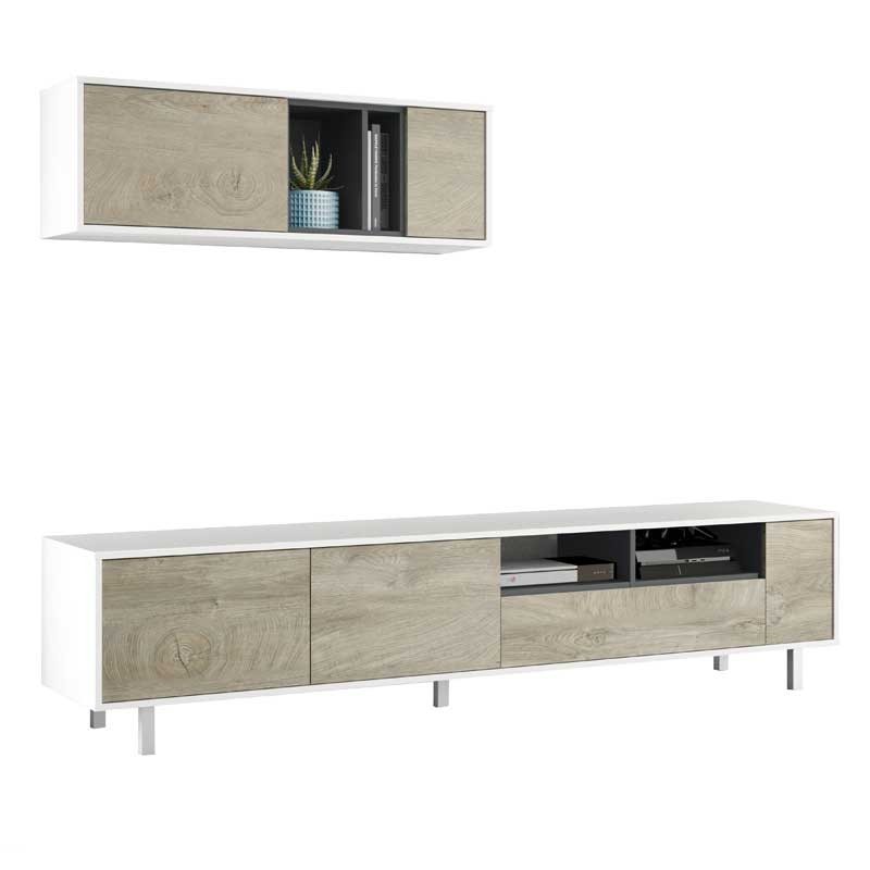 Mueble TV Modular Alaska para Salón Comedor 200x40 cm