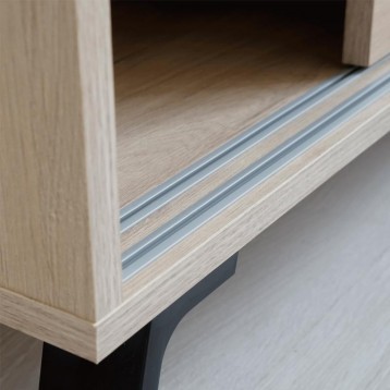 Armario aparador Kam color roble 120x87x40 cm_Detalle