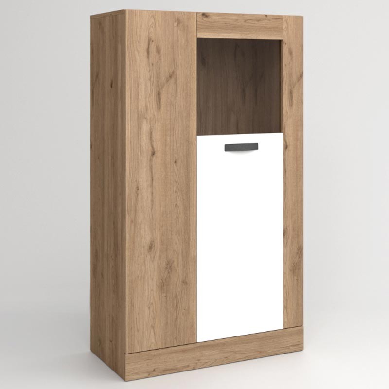 Mueble para Salón Comedor Argos Moderno Color Blanco Mate y Naturale