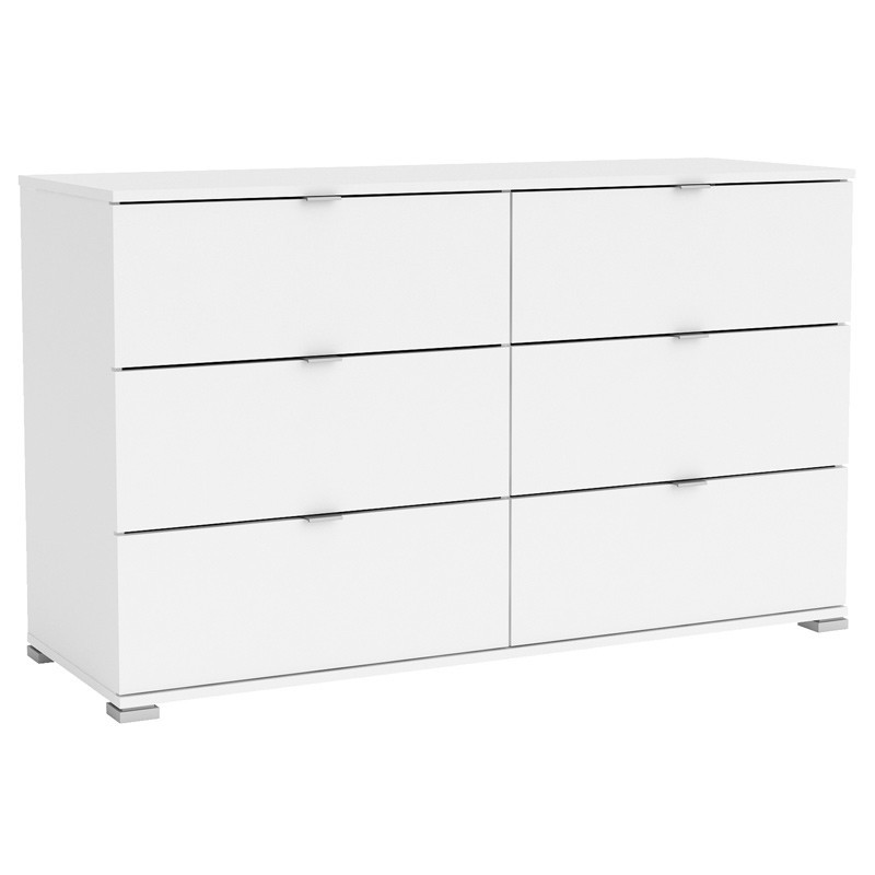 Cómoda Blanca Perfect Habitación Matrimonio Juvenil Mueble 72x120x42cm