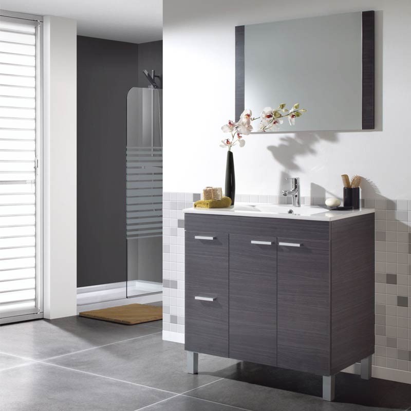 Armario de baño con espejo para colgar Lavabo opcional