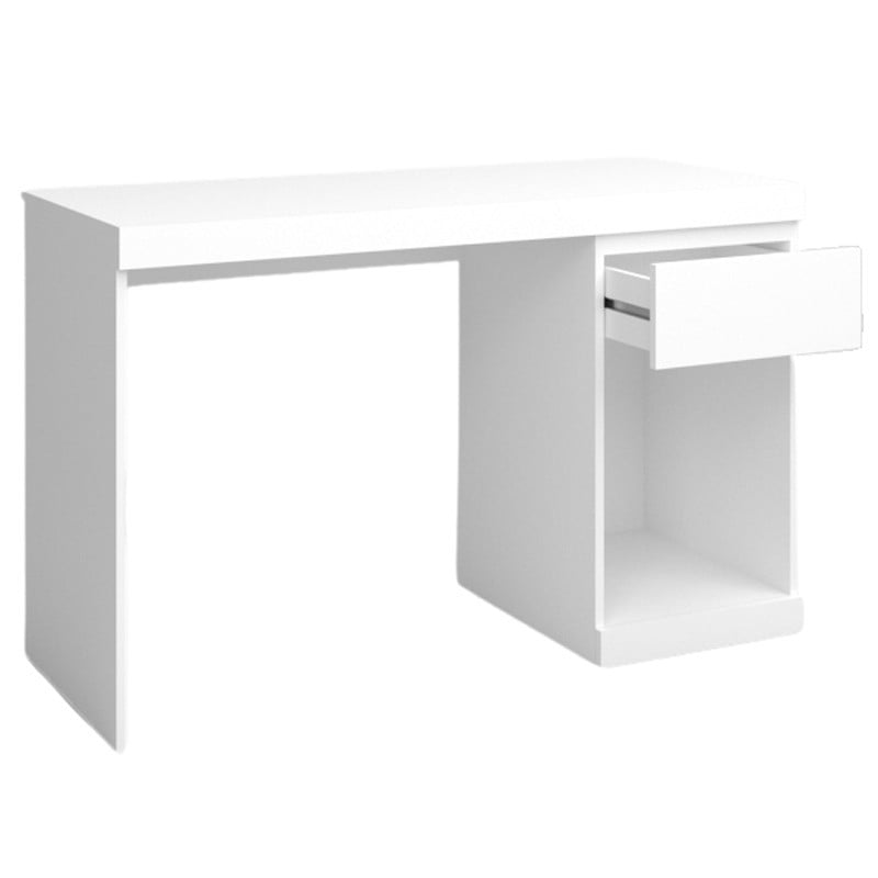 Mesa escritorio blanco Boro 1 cajón moderno 76x120x50 cm