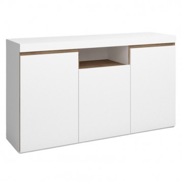 Pack salón Elis blanco y naturale_Aparador