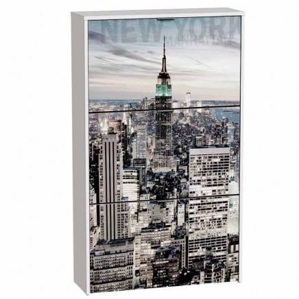 Zapatero 3 puertas Manhattan 117x60x24 cm