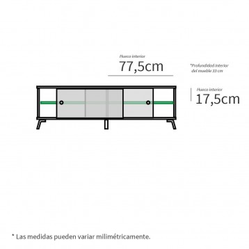 Muebles salón Kamet roble gold_Medidas mesa TV_2