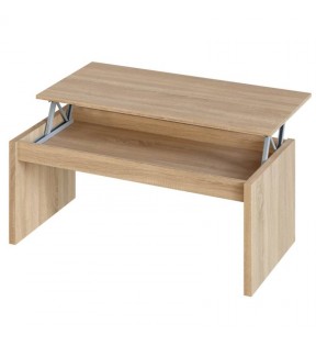 Mesa baja de madera de roble 120x50 cm - Mobiliario de salón