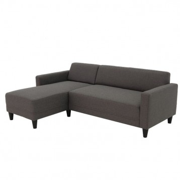 Sofá chaise longue 3 Plazas Bob reversible Sawana Gris Antracita 197x138x65 cm