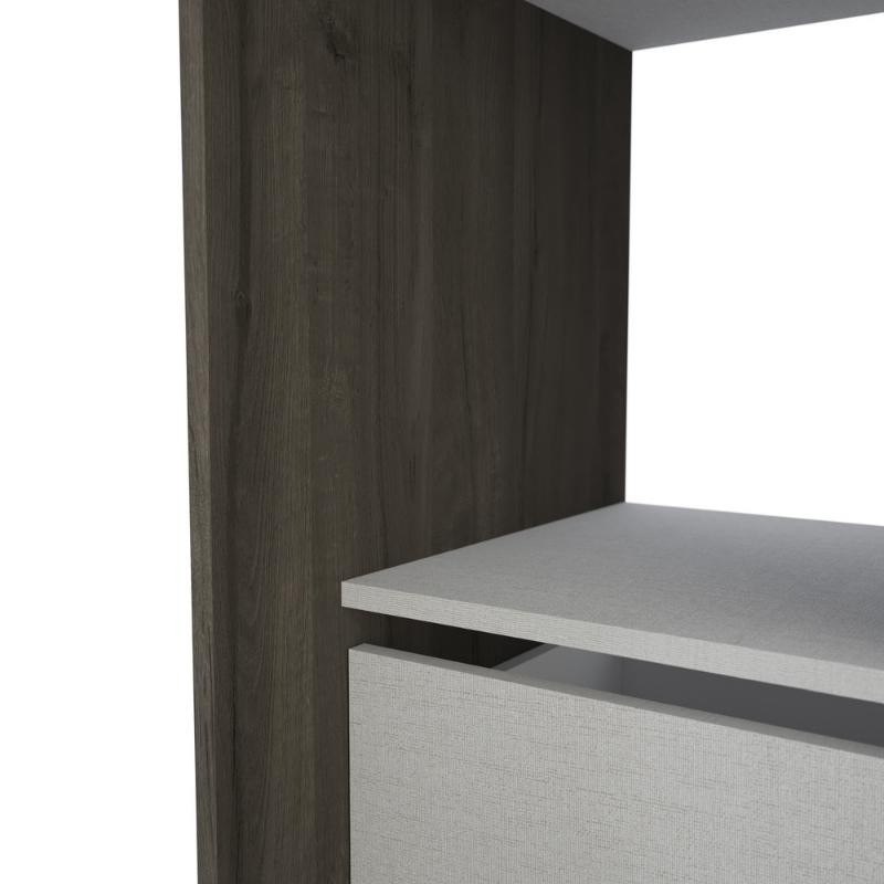 Vestidor Montana 1 Cajón y Cortina Roble y Lino 150x183 cm Vestidor Montana 1 Cajón y Cortina Roble y Lino 150x183 cm