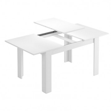 Pack muebles salón moderno mesa extensible blanca_1
