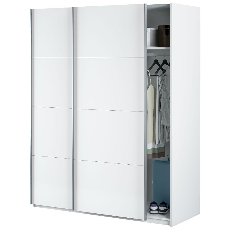 Dormitorio Matrimonio Estilo Nórdico Pack Blanco Artik y Gris Antracita 150 cm