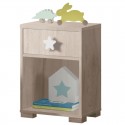 Mesita de Noche Infantil Star Roble 40x56x33 cm