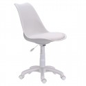 Silla giratoria Lina en color blanco