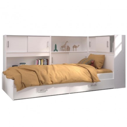 Cama Juvenil Candy Blanco Mate 90x200 cm