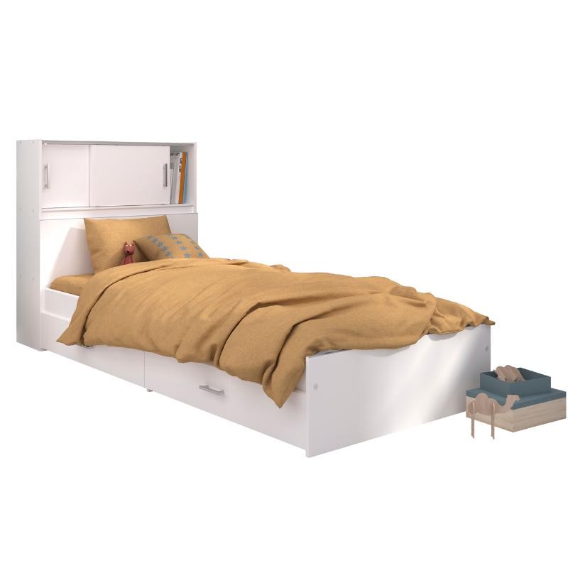 Cama Juvenil Candy Blanco Mate 90x200 cm