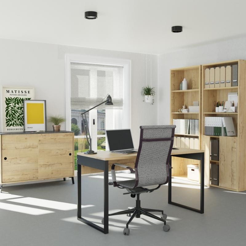 Librería color Roble Gold 197x76x33 cm_ambiente