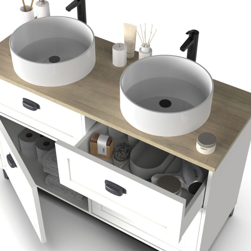 MUEBLE LAVABO KALMA 6072 EN CAMBRIAN + ESPEJO - Hnos. García