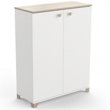Armario Auxiliar Pequeño Izzy Color Blanco Mate y Roble kronberg_2