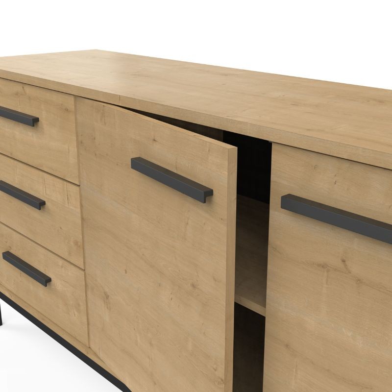 Aparador Craft Hamilton Y Negro_Detalle