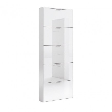 Zapatero Alto Blanco Brillo 5P 70x180x17 Cm_Portada