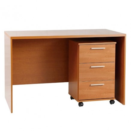 Mesa Escritorio Clásica con cajonera color Cerezo 120 cm_portada