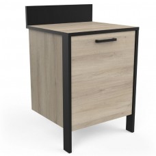 Módulo Cocina Inferior Industriale 1P Roble Kronberg Y Negro Mate 64 cm