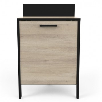 módulo cocina fabrik 60cm roble y negro frontal