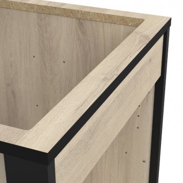 Módulo Cocina Industriale Horno Roble Y Negro-3