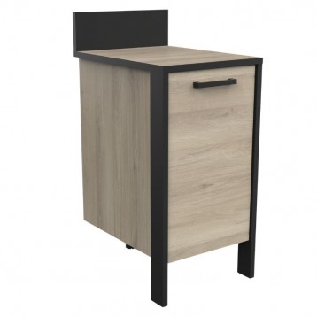 Módulo Cocina Inferior Industriale 1p Color Roble y Negro