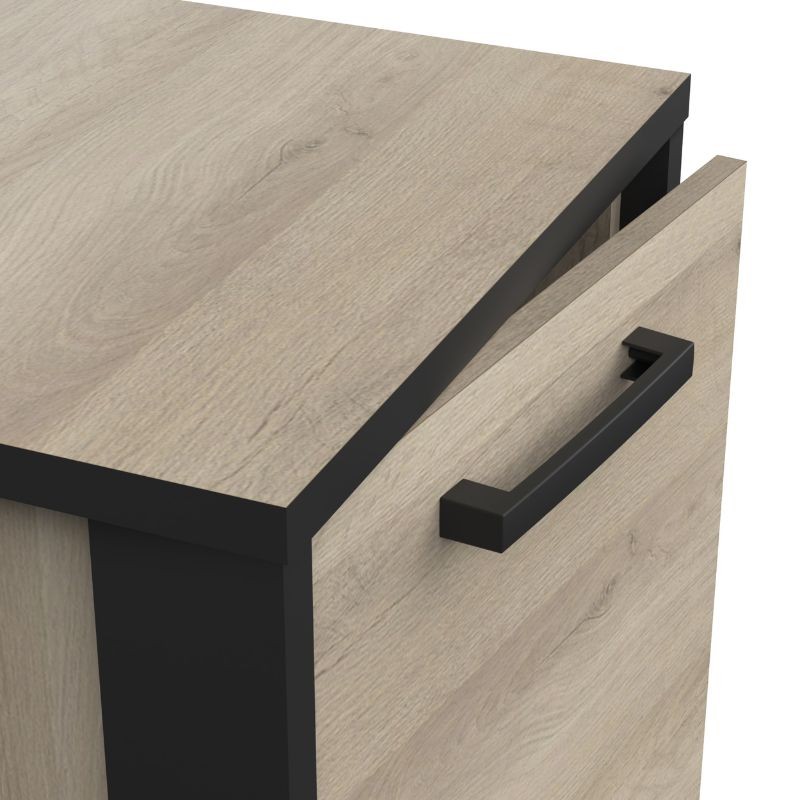 Módulo Cocina Inferior Industriale 1p Color Roble y Negro_4