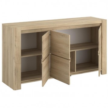 Aparador Miami color Roble Kronberg_ladeada puertas abiertas