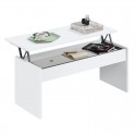 Mesa centro elevable Kamet blanca 100x50 cm