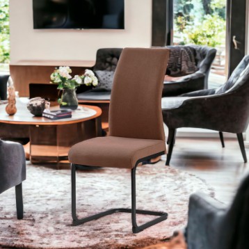 Silla Salón Comedor Tacoma Color Marrón ambiente