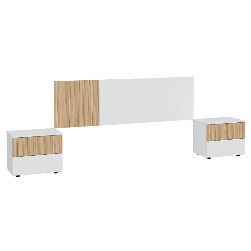 Dormitorio Matrimonio Estilo Nórdico Completo Muebles Natur y Blanco Artik Dormitorio Matrimonio Estilo Nórdico Completo Muebles Natur y Blanco Artik