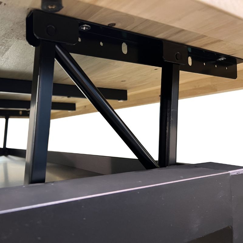 Mesa centro elevable loft roble salvaje / negro