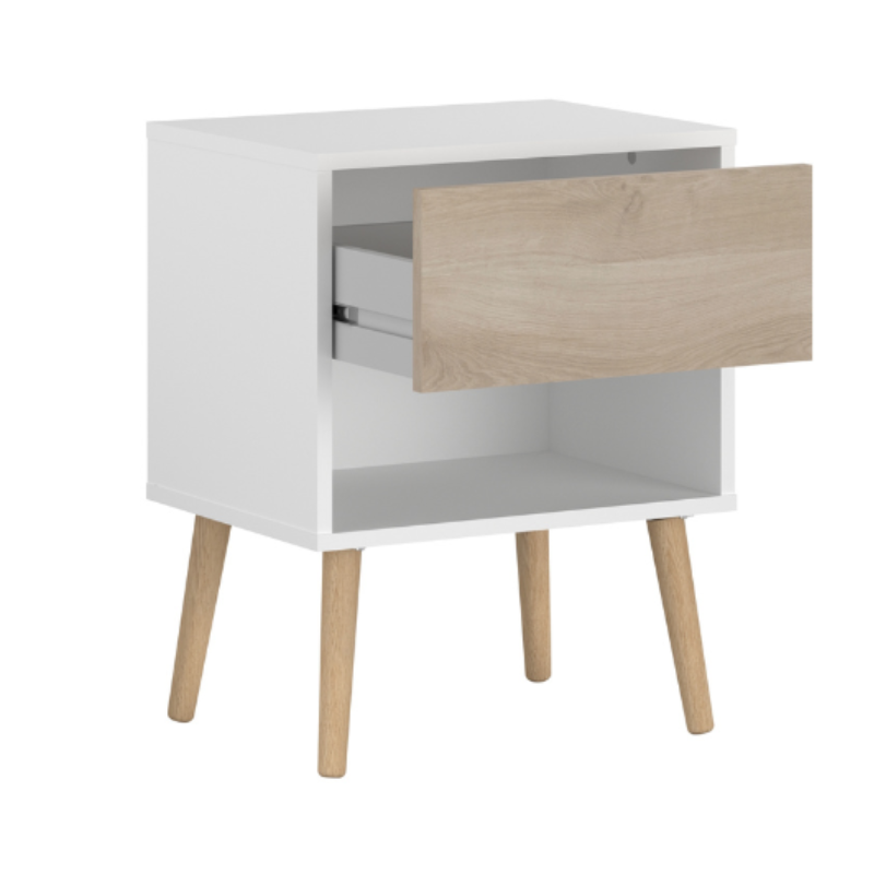 Habitación Completa Osaka color Roble y Blanco_mesita