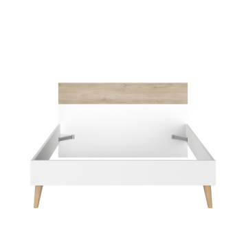 Habitación Completa Osaka color Roble y Blanco_cama