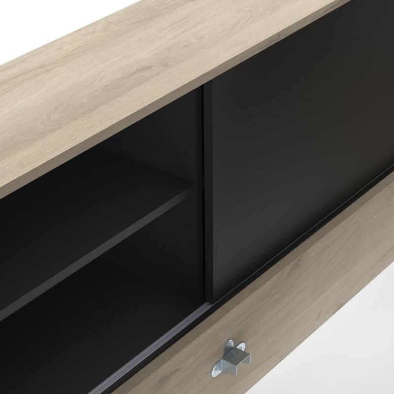 Cama Life Con Almacenaje Dormitorio Juvenil Negro Y Roble Kronberg_DETALLE_1 Cama Life Con Almacenaje Dormitorio Juvenil Negro Y Roble Kronberg_DETALLE_1