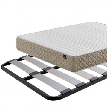 Cama Completa 160 cm Platino Low Cost (Pack colchón + somier)_