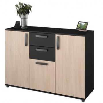 Portada Aparador Dark Comedor Moderno Roble Brookling y Negro Mate