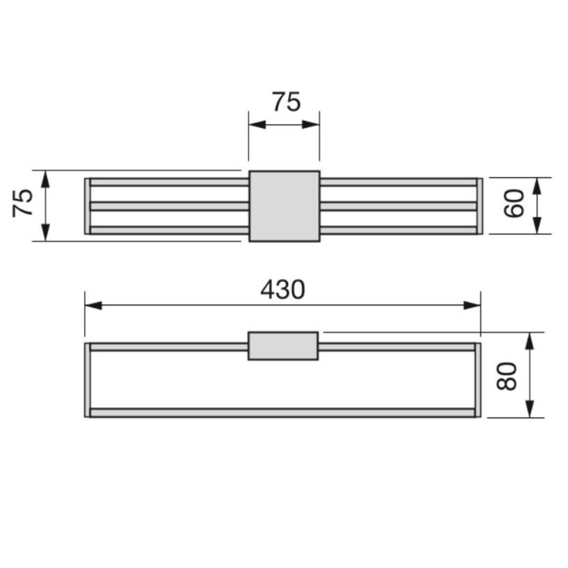 Corbatero Organizador Extraíble Self color Aluminio 45x8 cm