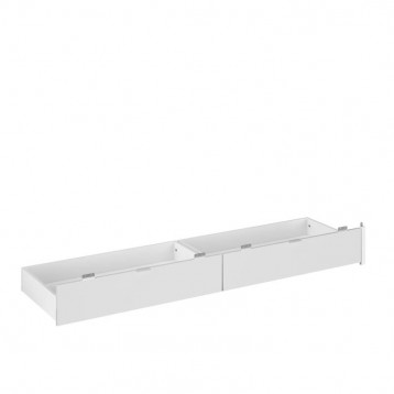 Cama De Matrimonio John con Cajones Roble Brooklyn y blanco Shiny_cajones