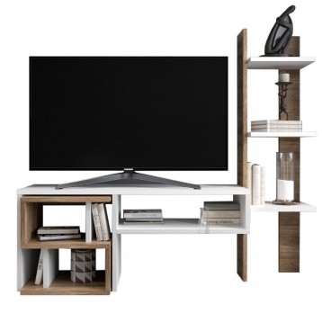 Mueble De Salón Moderno Mom Color Roble Y Blanco_2