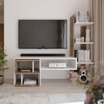 Mueble De Salón Moderno Mom Color Roble Y Blanco_Ambiente_2