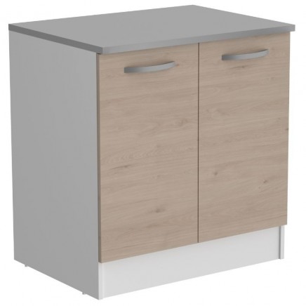 Módulo Inferior Cocina 2 Puertas Eko Roble y Blanco_Portada