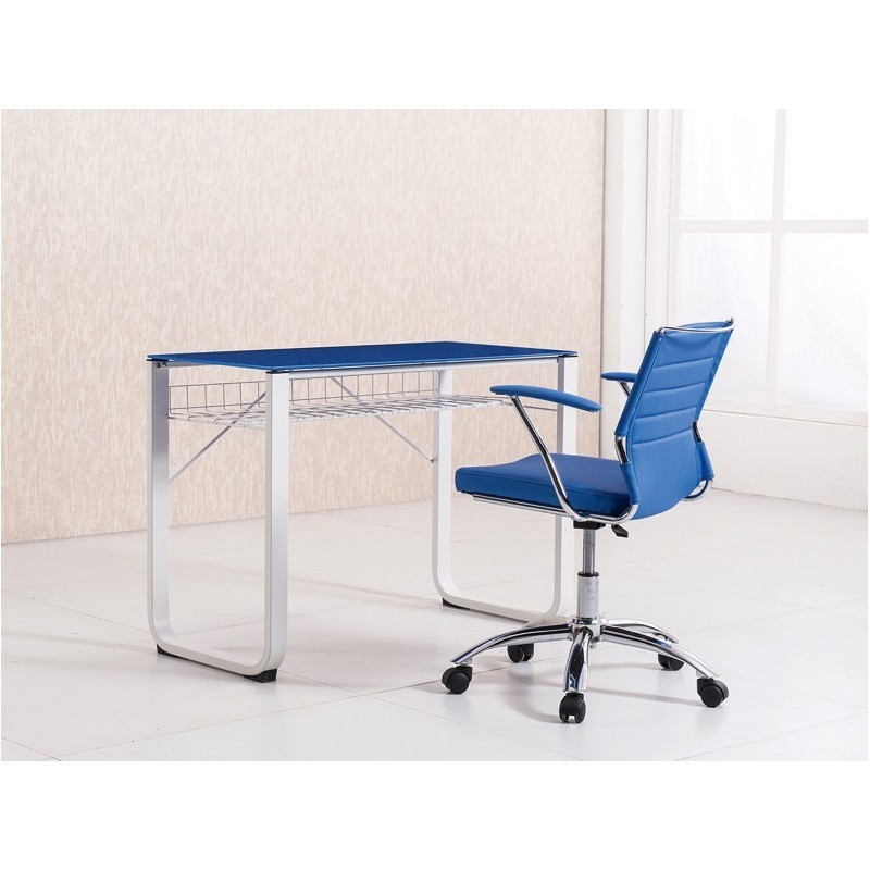 Mesa de Estudio Azul Cristal 100x50 - Miroytengo.es