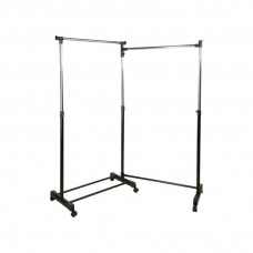 Burro De Ropa 2 Barras Giratorias Y Ruedas 88-162x107-168 cm