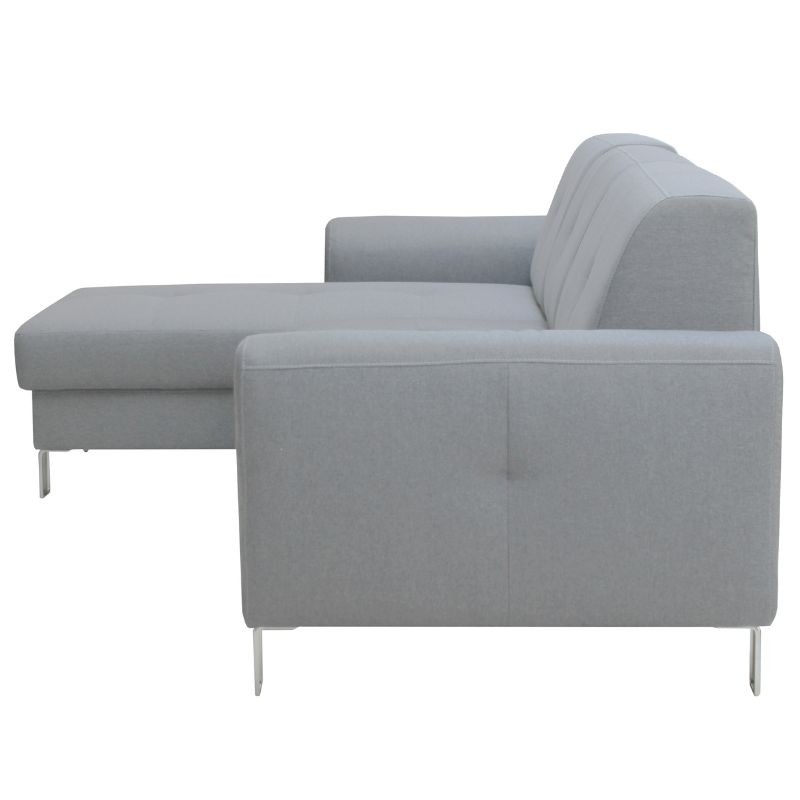 Lado Sofá Moderno Axel Malmo Chaise Longe Color Gris Claro